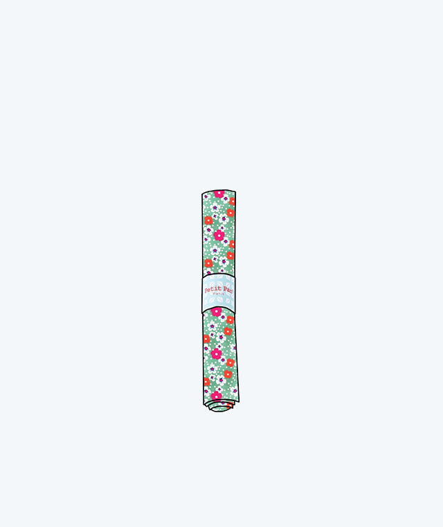 Coupon coton Fleurs des îles vert d'eau Petit Pan