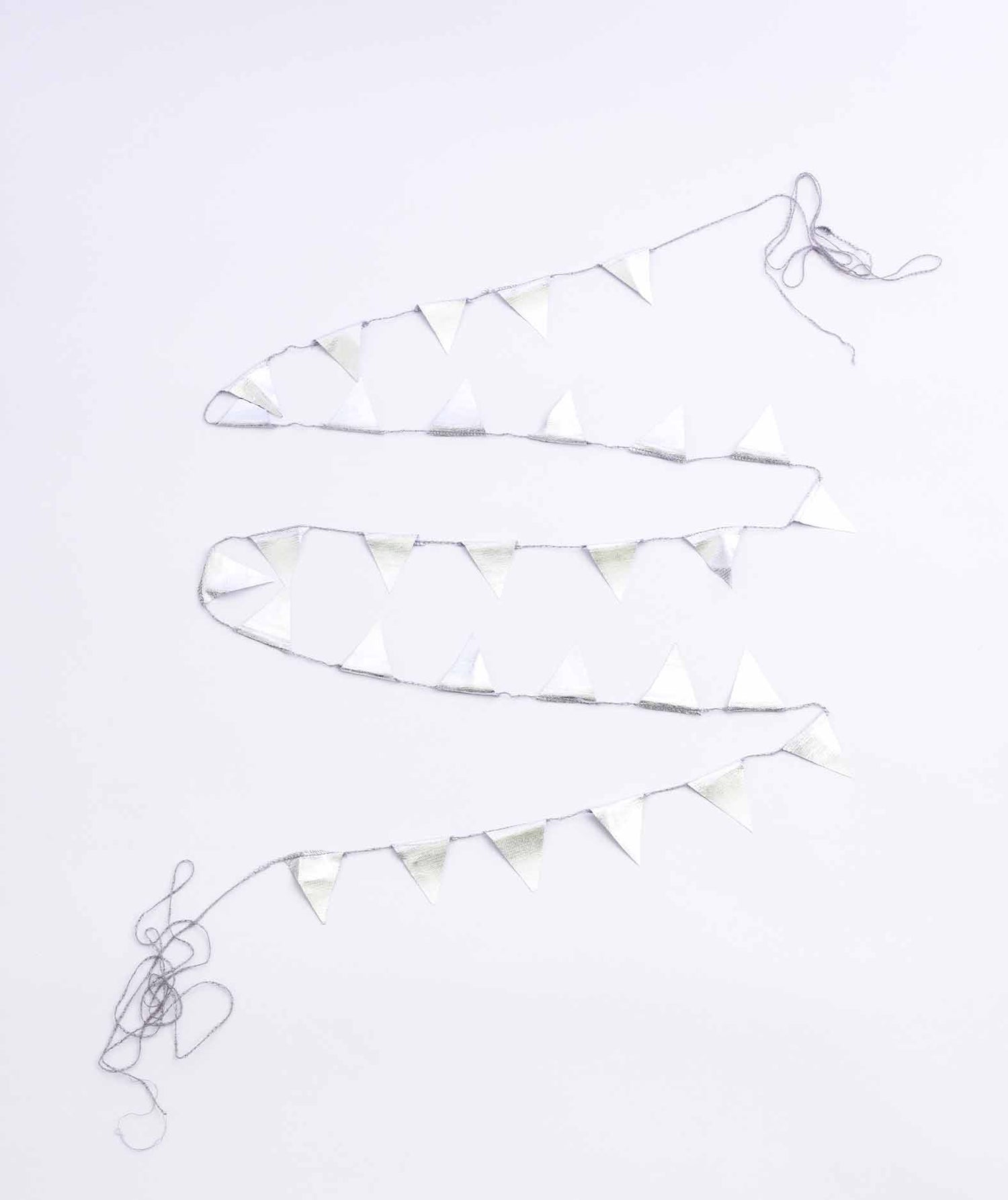 Small silver triangle garland