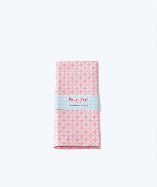 Coupon coton enduit Hélium rose clair Petit Pan