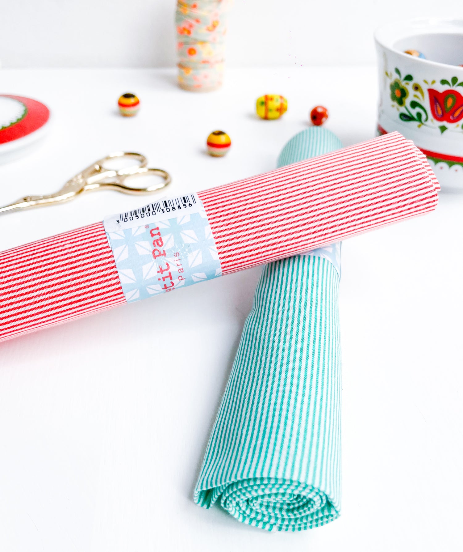 Rigato tangerine cotton coupon
