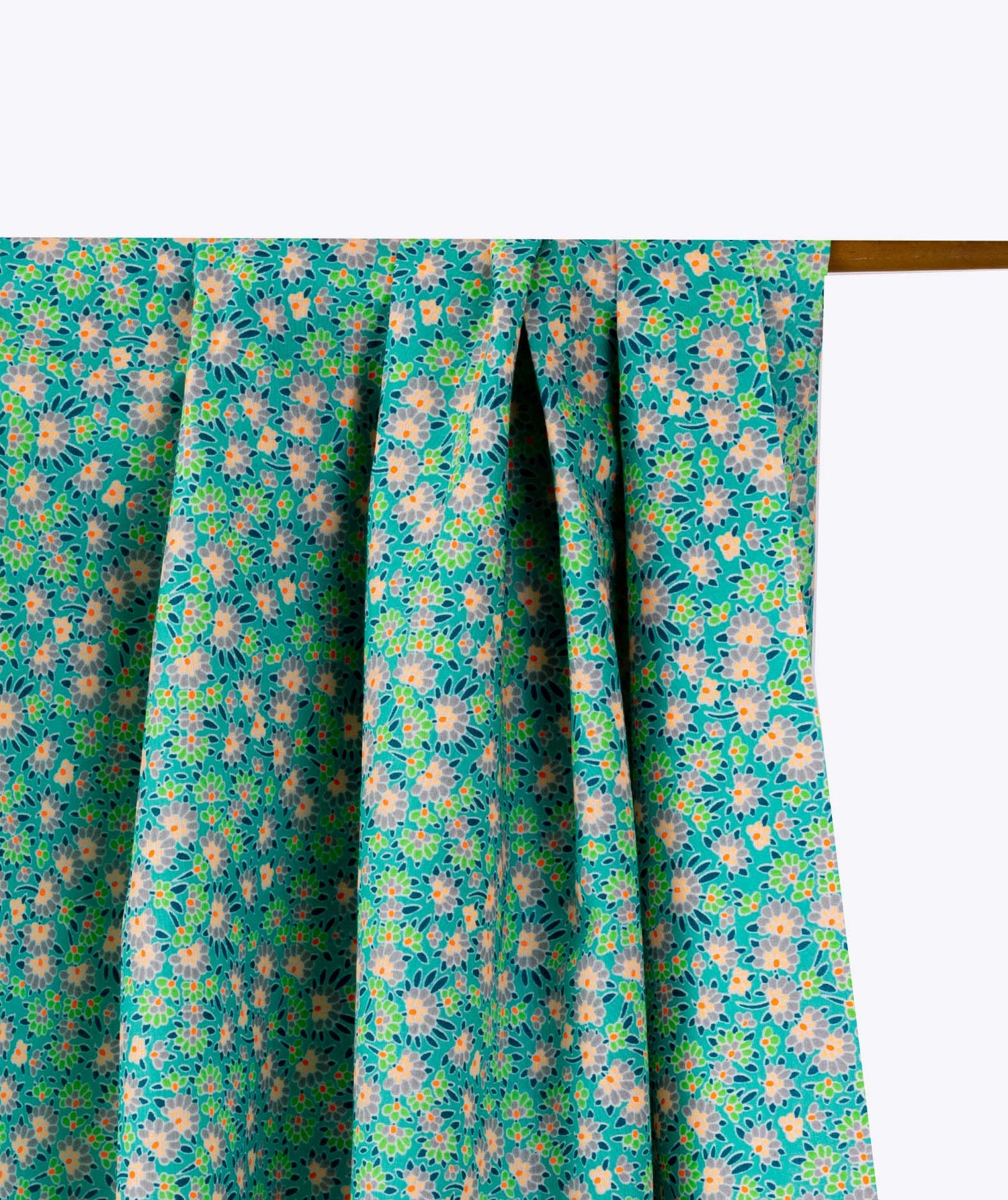 25m Cotton printed Calendula green