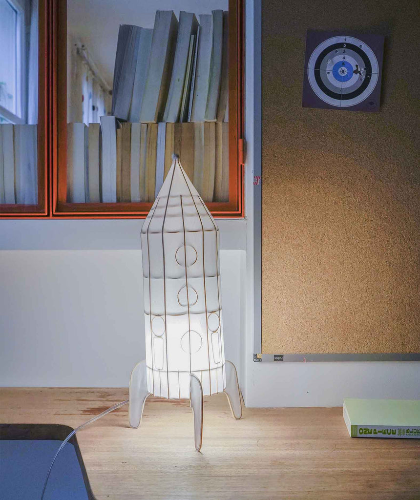 Lampion fusée soie blanche Petit Pan