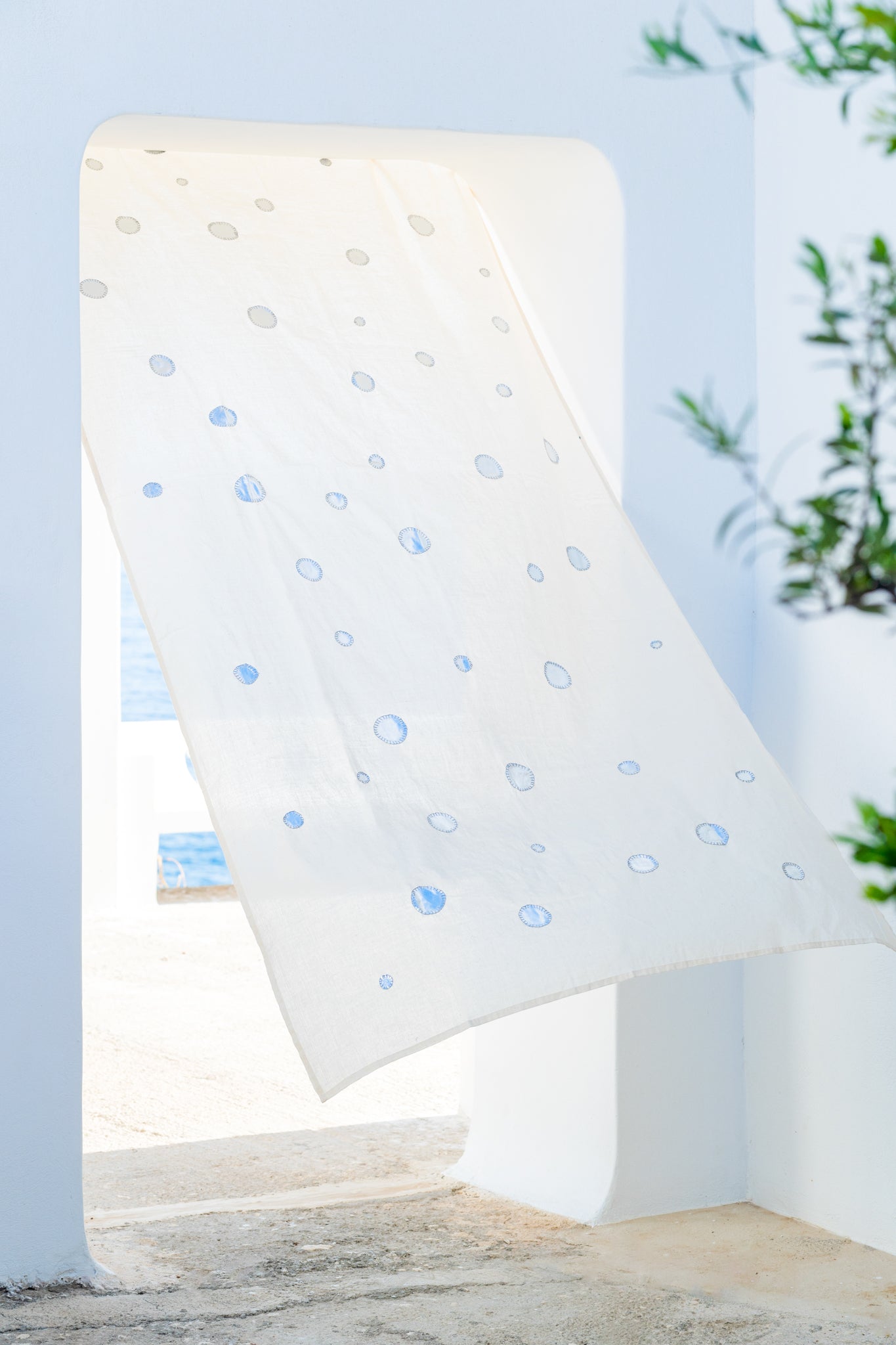 Rideaux pastille Argentée