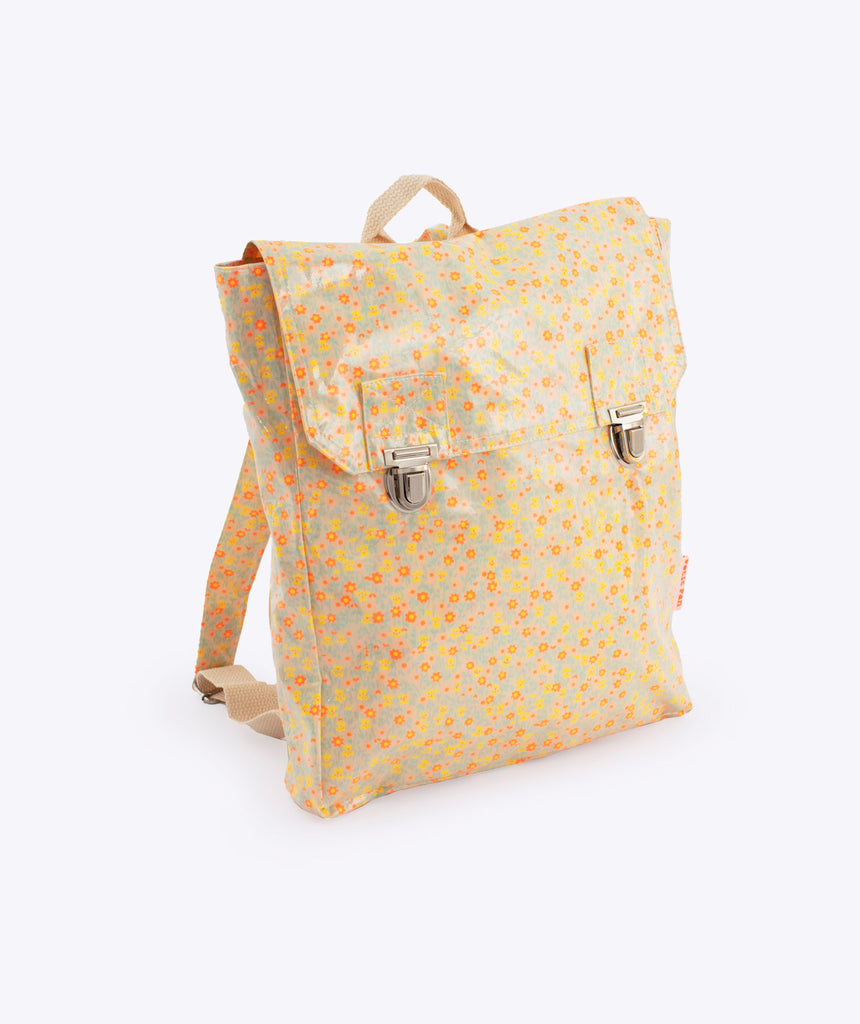 Petit sac à dos Flower Power blanc