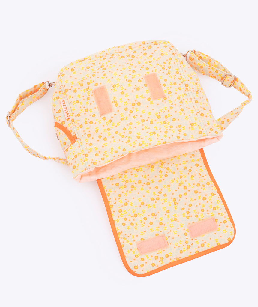 Petit sac maternelle Flower Power blanc