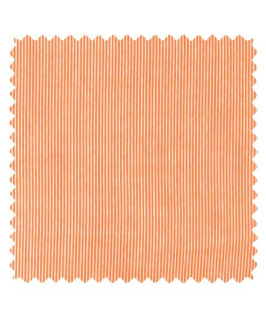 Coton imprimé Rigato orange fluo