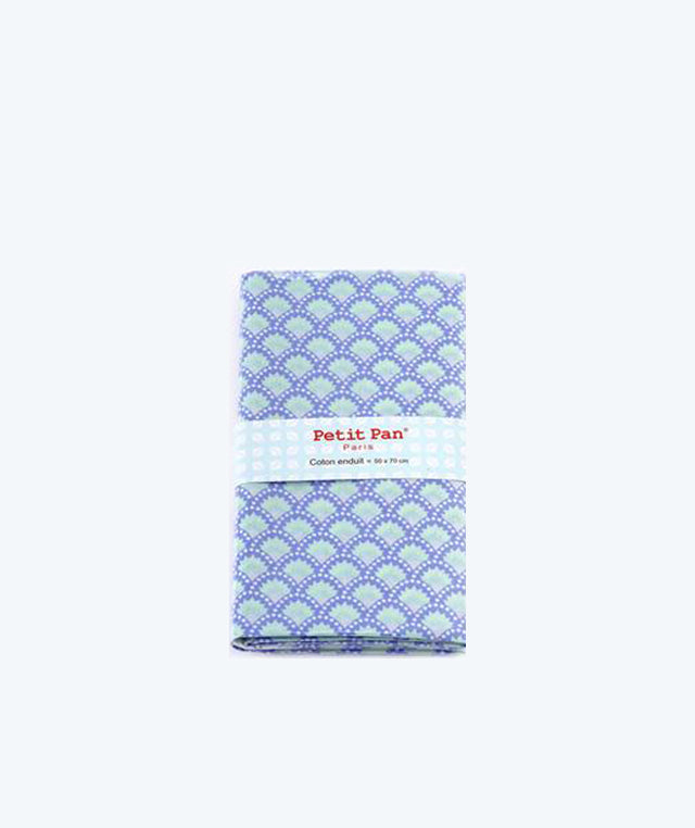 Coupon coton enduit Wasabi washed blue Petit Pan