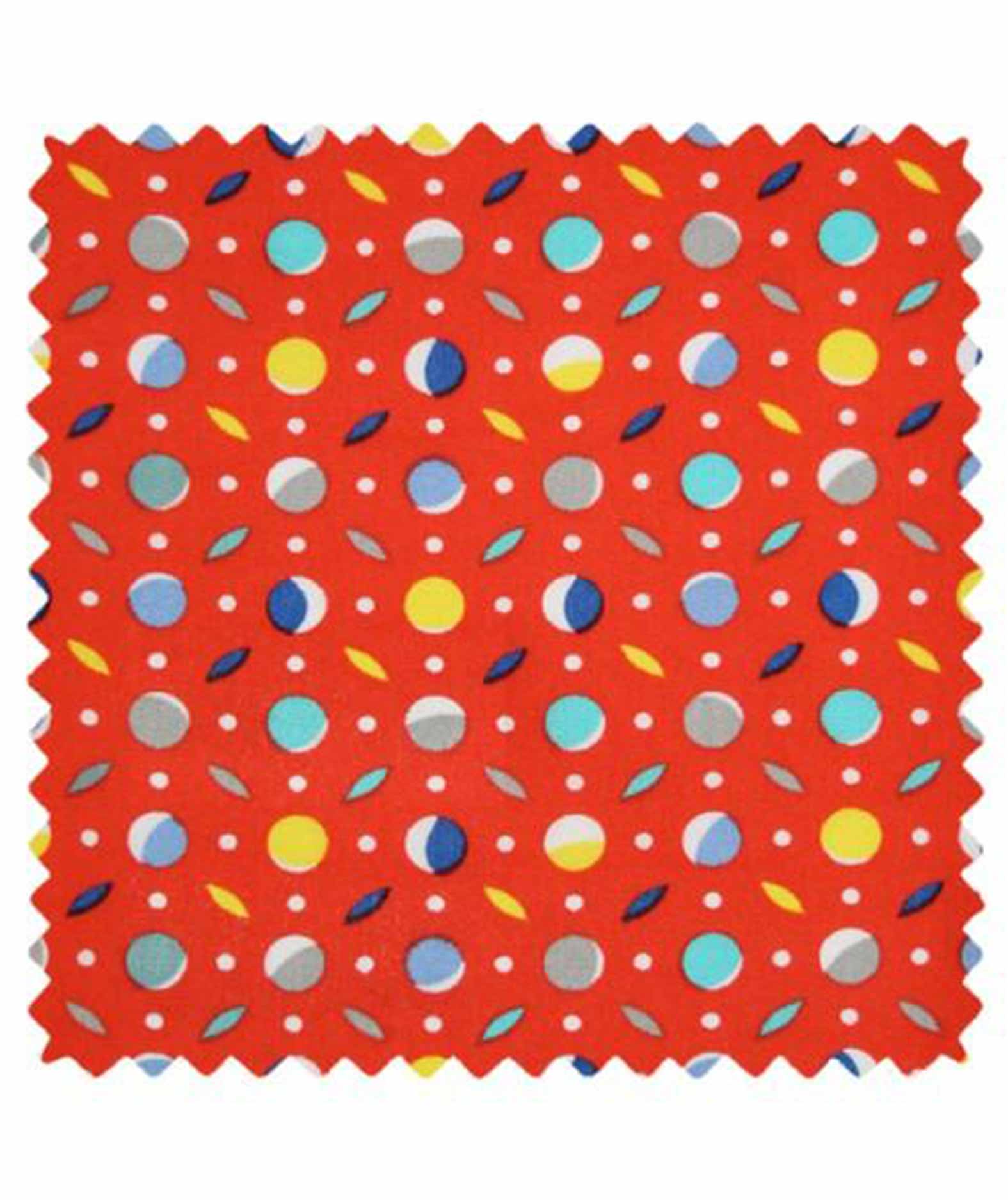 Coton imprimé Kiko rouge Petit Pan