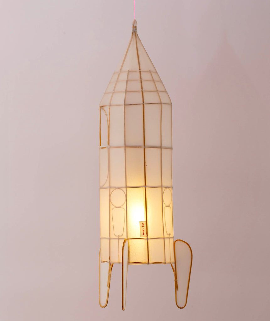 Lampion fusée soie blanche Petit Pan