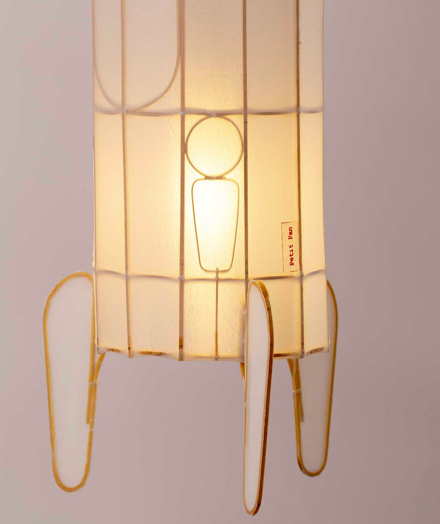 Lampion fusée soie blanche Petit Pan
